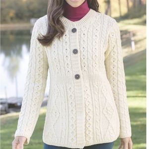 NWT Kilronan Knitwear Ireland Cardigan 100% Pure New Wool